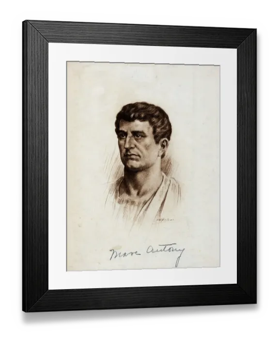 Framed Print : Head / Shoulders Drawing Of Marc Anthony Framed Print : Head / Shoulders Drawing Of Marc Anthony