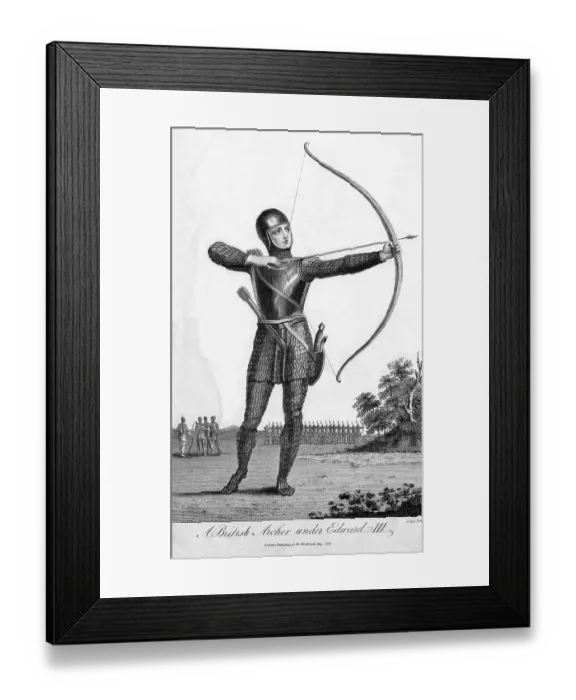 Framed Print : A British Archer Under Edward III by J. Pass Framed Print : A British Archer Under Edward III by J. Pass