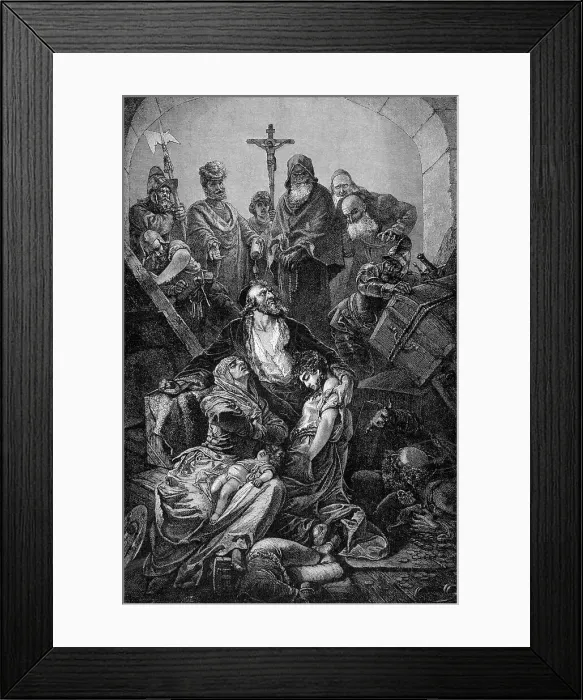 Framed Print : Illustration of the 1492 Expulsion of Jews from Spain Framed Print : Illustration of the 1492 Expulsion of Jews from Spain
