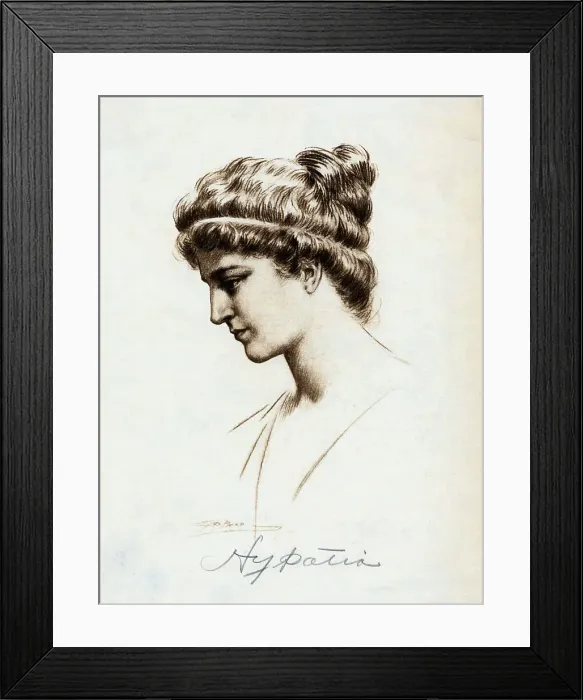 Framed Print : Profile of Greek Mathematician Hypatia Framed Print : Profile of Greek Mathematician Hypatia