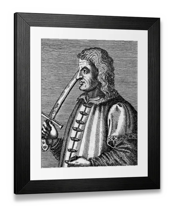 Framed Print : Profile Portrait of John Hunyadi Framed Print : Profile Portrait of John Hunyadi