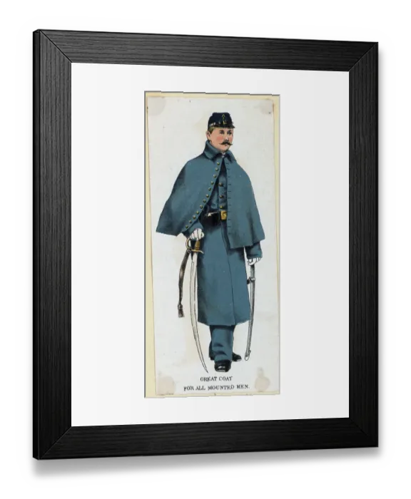 Framed Print : Union Officer In Great Coat Framed Print : Union Officer In Great Coat