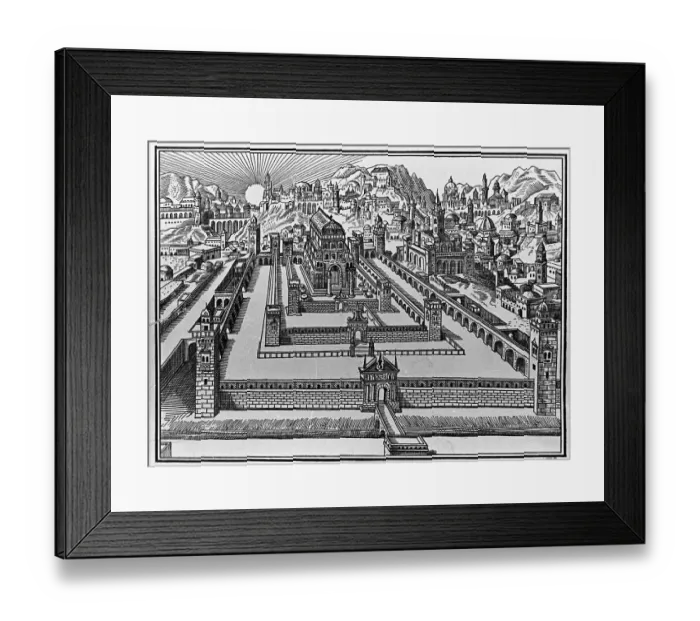 Framed Print : Illustration of the Exterior of Solomon's Temple Framed Print : Illustration of the Exterior of Solomon's Temple