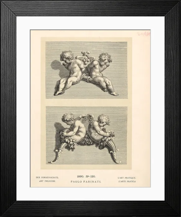 Framed Print : Illustration of Cupids by Paolo Farinati Framed Print : Illustration of Cupids by Paolo Farinati