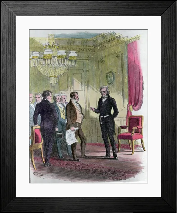 Framed Print : Andrew Jackson Receives Delegates, Illus Framed Print : Andrew Jackson Receives Delegates, Illus