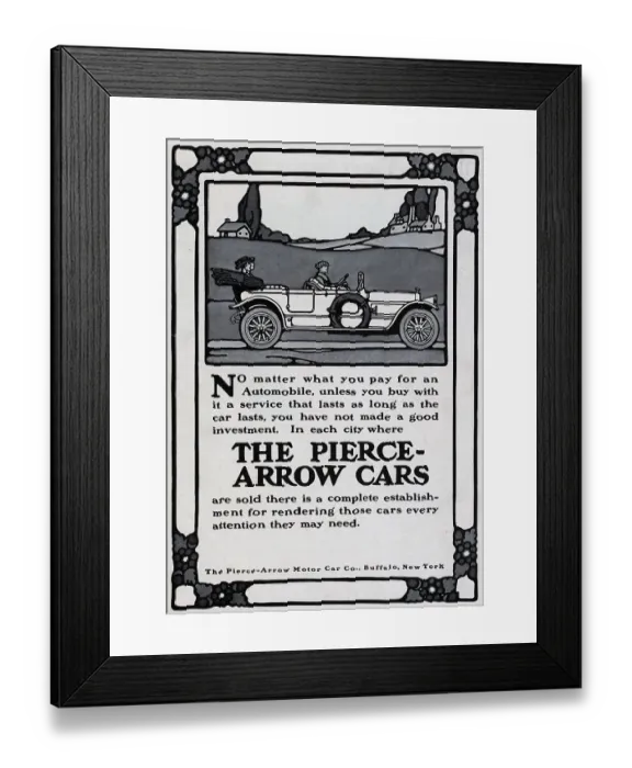 Framed Print : Pierce-Arrow Automobile Advertisement Framed Print : Pierce-Arrow Automobile Advertisement