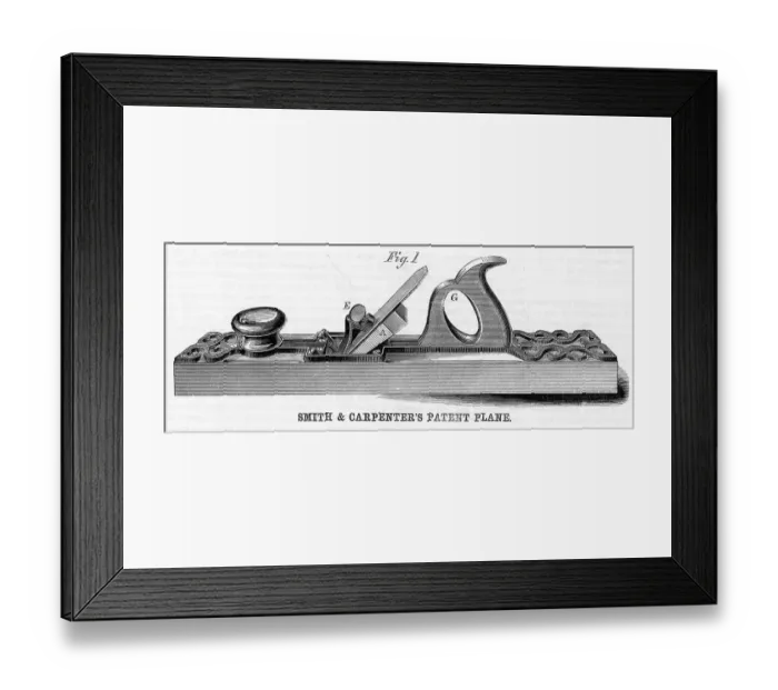 Framed Print : Smith And Carpenter Patent Plane Framed Print : Smith And Carpenter Patent Plane