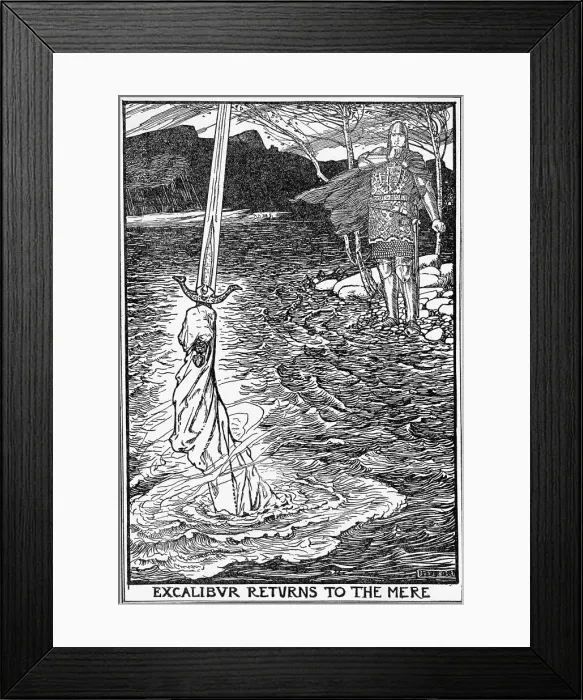 Framed Print : Mystic Sword Excalibur