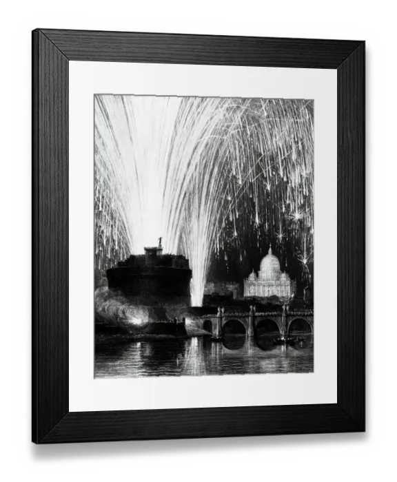 Framed Print : Fireworks over Sant'Angelo Bridge in Rome Framed Print : Fireworks over Sant'Angelo Bridge in Rome