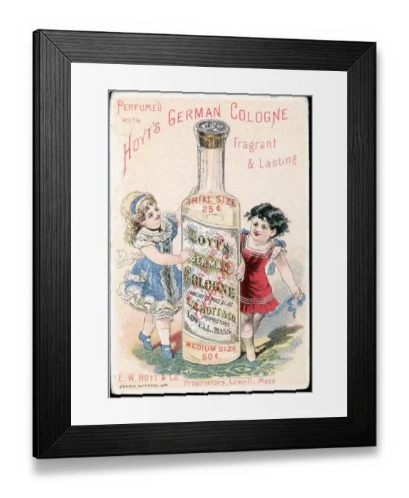 Framed Print : Perfumed Ad For Hoyt'S German Cologne Framed Print : Perfumed Ad For Hoyt'S German Cologne