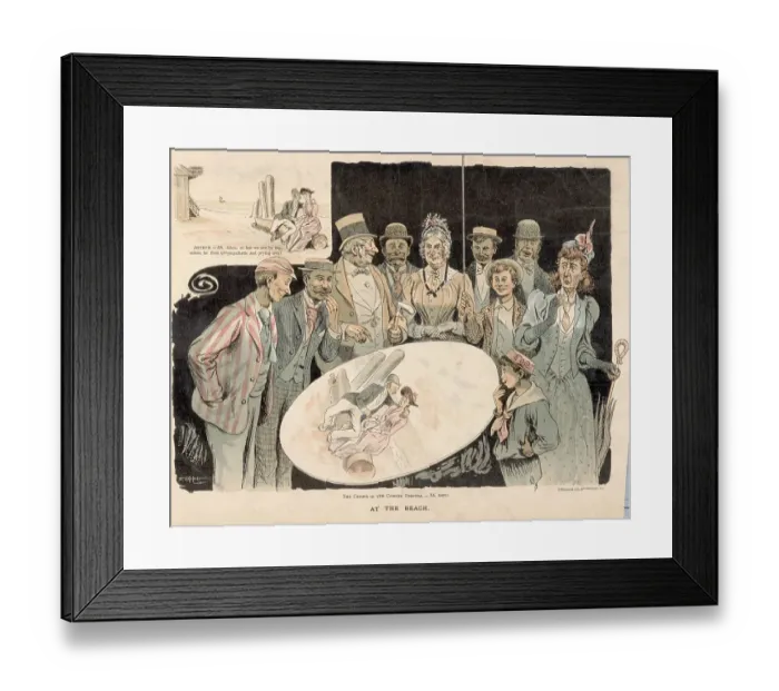 Framed Print : Crowd In Camera Obscura Spying On Couple Framed Print : Crowd In Camera Obscura Spying On Couple