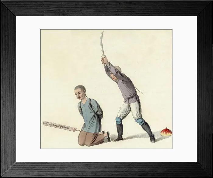 Framed Print : Lithograph Of A Chinese Beheading;Ca.19C Framed Print : Lithograph Of A Chinese Beheading;Ca.19C