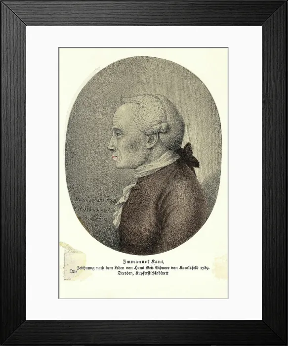 Framed Print : Profile Drawing Of Immanuel Kant Framed Print : Profile Drawing Of Immanuel Kant