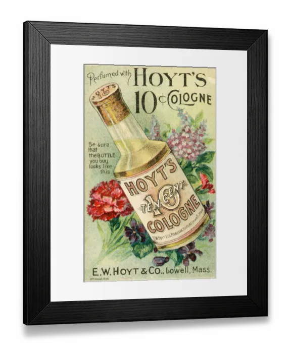 Framed Print : Perfumed Ad For Hoyt'S German Cologne Framed Print : Perfumed Ad For Hoyt'S German Cologne