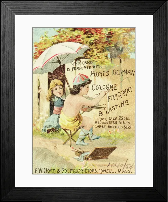 Framed Print : Perfumed Ad For Hoyt'S German Cologne Framed Print : Perfumed Ad For Hoyt'S German Cologne