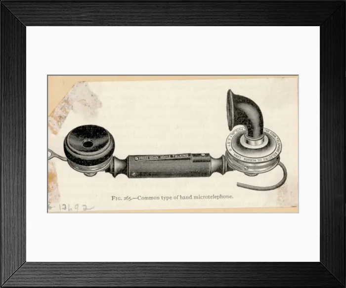 Framed Print : Illustration Of A Common Telephone Framed Print : Illustration Of A Common Telephone