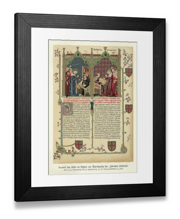 Framed Print : Page From The Speculum Historale Framed Print : Page From The Speculum Historale