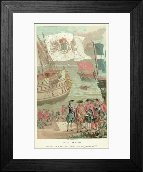 Framed Print : Merchant Navy, Three Different Flags Framed Print : Merchant Navy, Three Different Flags