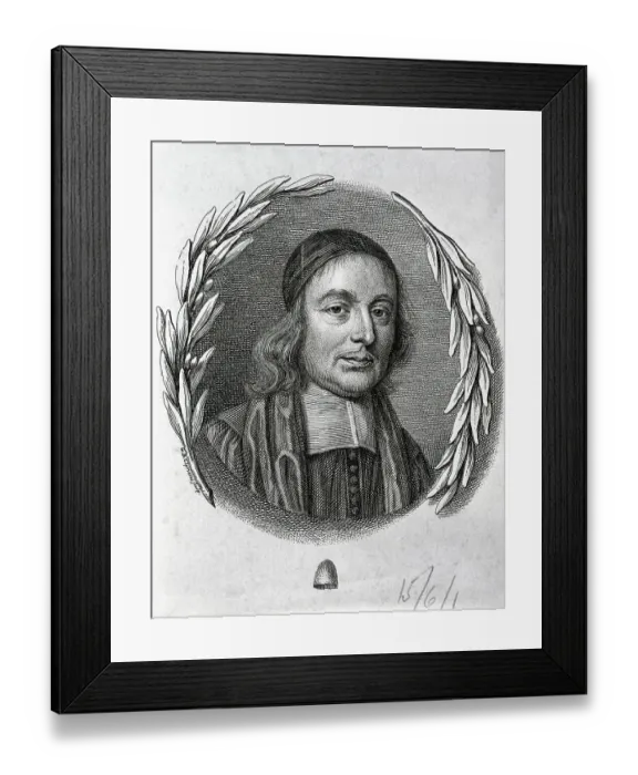 Framed Print : Engraving of Mathematician John Wallis Framed Print : Engraving of Mathematician John Wallis