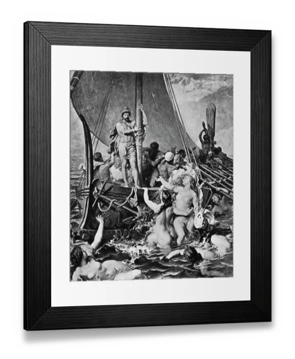 Framed Print : Illus. of Ulysses Resisting the Sirens Framed Print : Illus. of Ulysses Resisting the Sirens