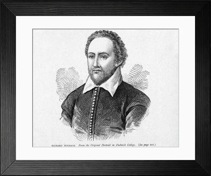 Framed Print : Illustration of Actor Richard Burbage Framed Print : Illustration of Actor Richard Burbage