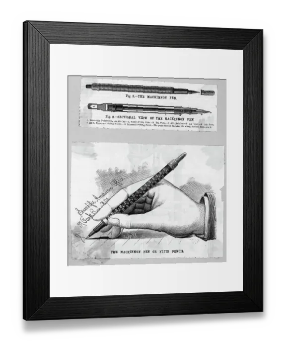 Framed Print : Mackinnon Pen Advertisement / Illustration Framed Print : Mackinnon Pen Advertisement / Illustration
