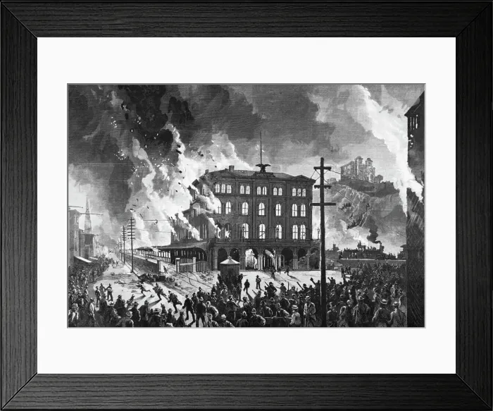 Framed Print : Fire During Railway Strike Framed Print : Fire During Railway Strike