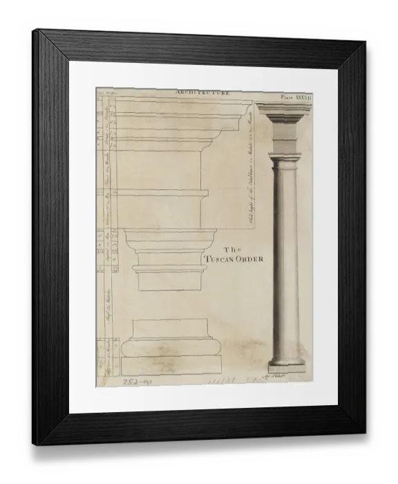 Framed Print : Illustration Tuscan Order of Columns Framed Print : Illustration Tuscan Order of Columns