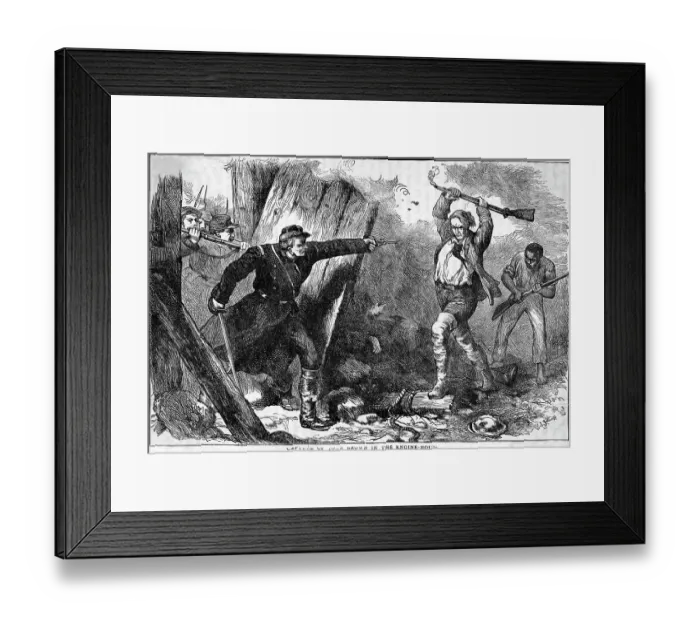 Framed Print : Capture Of John Brown In Engine House