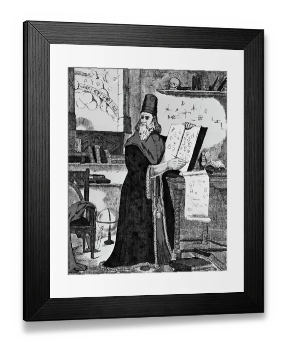 Framed Print : Portrait of Nostradamus Prophesying by Jean C. Pellerin Framed Print : Portrait of Nostradamus Prophesying by Jean C. Pellerin