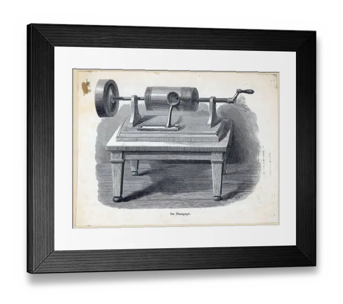 Framed Print : Old Phonograph with No Sound Horn Framed Print : Old Phonograph with No Sound Horn