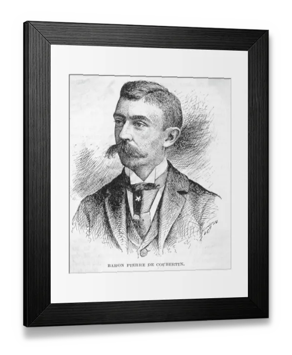 Framed Print : Portrait Of Baron Pierre De Coubertin Framed Print : Portrait Of Baron Pierre De Coubertin