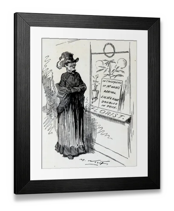 Framed Print : Cartoon Satirizing Oscar Wilde Framed Print : Cartoon Satirizing Oscar Wilde