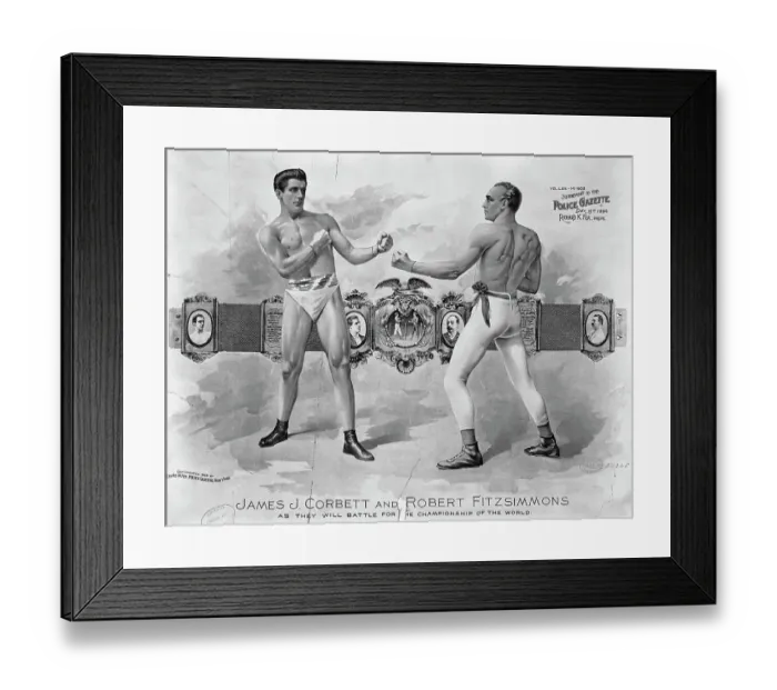 Framed Print : 19th Century Boxers Facing Off Framed Print : 19th Century Boxers Facing Off