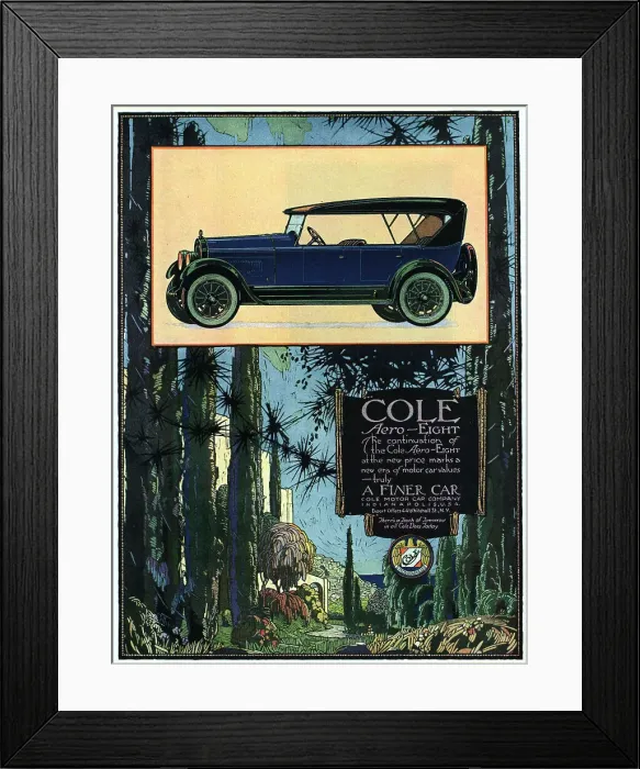 Framed Print : Advertisement For Cole Aero-Eight