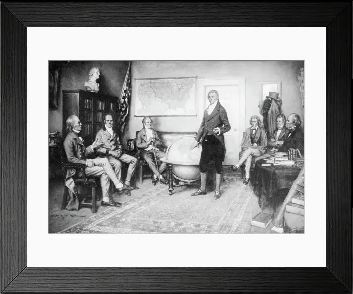 Framed Print : Birth Of The Monroe Doctrine (Illus.) Framed Print : Birth Of The Monroe Doctrine (Illus.)