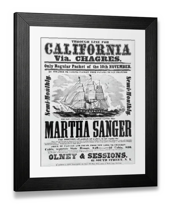 Framed Print : Poster W / Sailboat Illus. Advertisement Framed Print : Poster W / Sailboat Illus. Advertisement