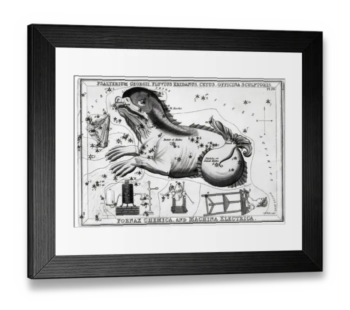 Framed Print : Various Constellations -- Engraving Framed Print : Various Constellations -- Engraving