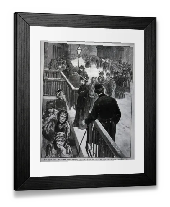 Framed Print : Homeless Poor Seeking Shelter In Nyc1888 Framed Print : Homeless Poor Seeking Shelter In Nyc1888