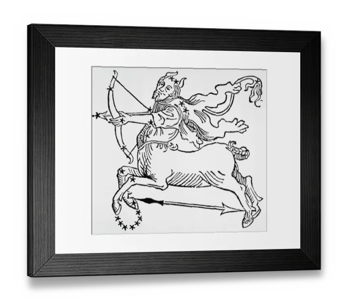 Framed Print : Depiction Of Sagittarius Sign; Centaur