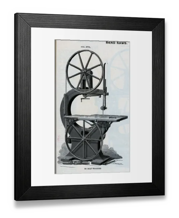 Framed Print : Catalog Illustration Of Bandsaw