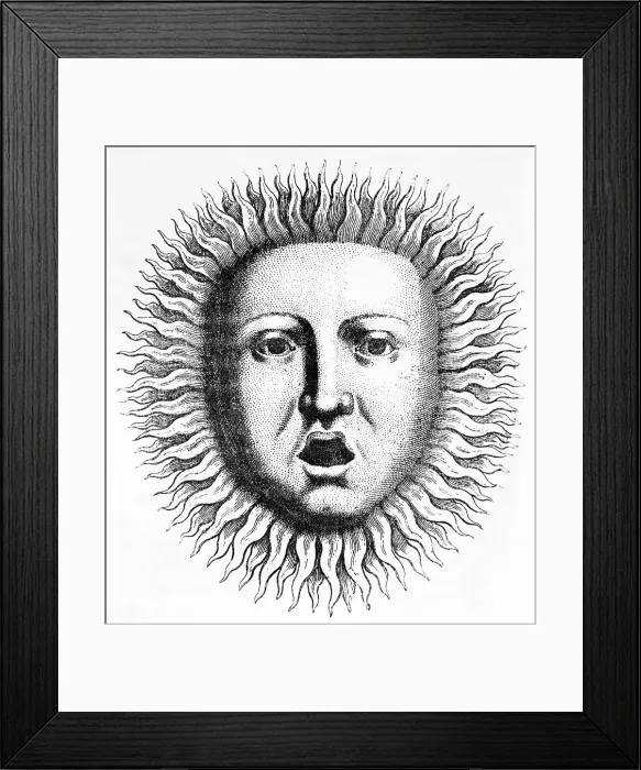 Framed Print : Head Of Appollo W / Solar Rays
