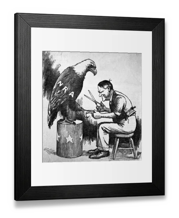 Framed Print : Cartoon On Natl. Recovery Act (N.R.A.) Framed Print : Cartoon On Natl. Recovery Act (N.R.A.)