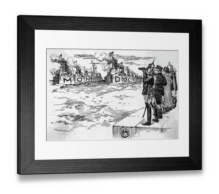 Framed Print : European Potentates Observe Naval Might Framed Print : European Potentates Observe Naval Might