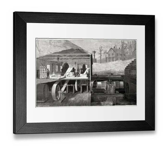Framed Print : Cut-Away Illus. Of Hydraulic Power Plant Framed Print : Cut-Away Illus. Of Hydraulic Power Plant