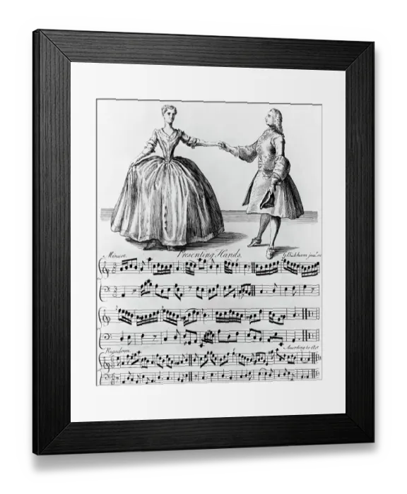 Framed Print : Sheet Music With Illustration Framed Print : Sheet Music With Illustration