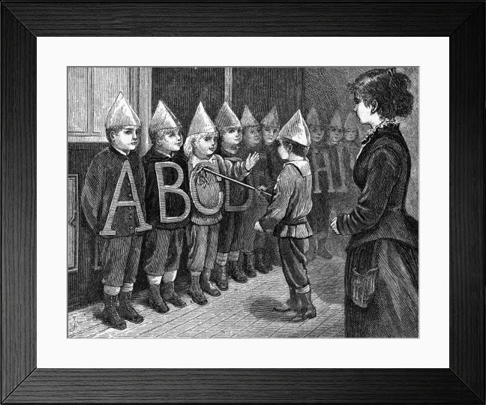 Framed Print : Woodcut of a Kindergarten Training School Framed Print : Woodcut of a Kindergarten Training School