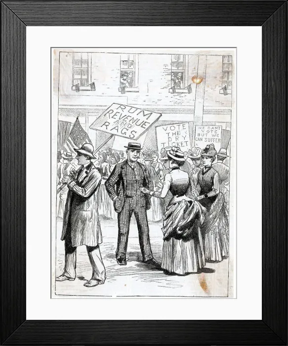 Framed Print : Street Scene After Opening Of Polls Framed Print : Street Scene After Opening Of Polls