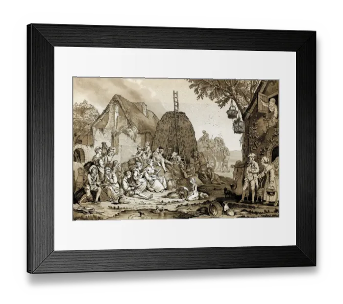 Framed Print : Rural Scene Of Farmyard In France Framed Print : Rural Scene Of Farmyard In France
