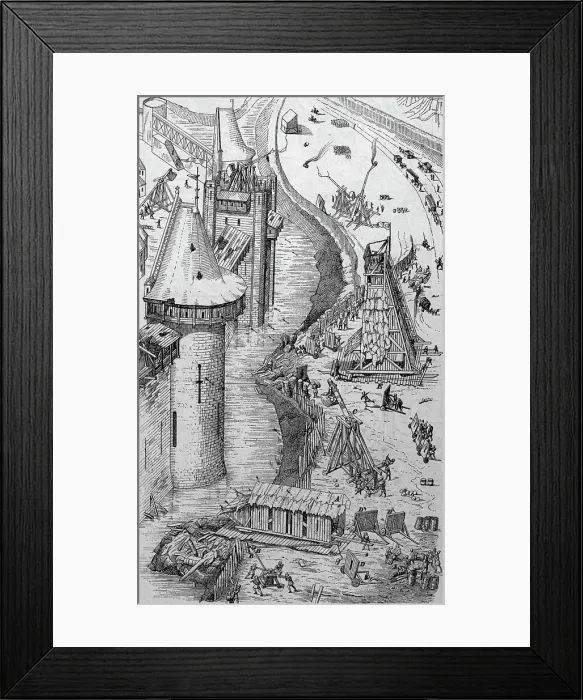 Framed Print : Fortification And Siege From Crusades Framed Print : Fortification And Siege From Crusades